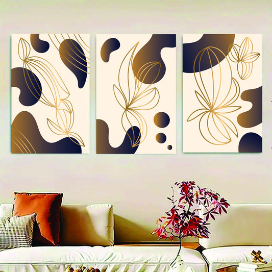 Set Of 3 Sticky Canvas Phototiles Frame For Wall, Home Decor